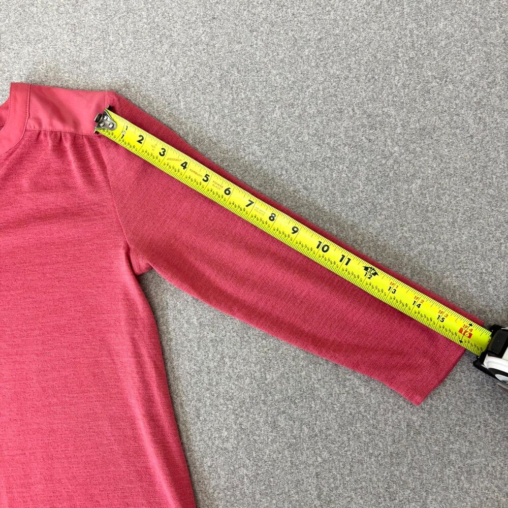 41 Hawthorn Pink Coral Split Neck Tunic XS Petite NWT 3/4 Sleeve Casual Blouse - Picture 5 of 6